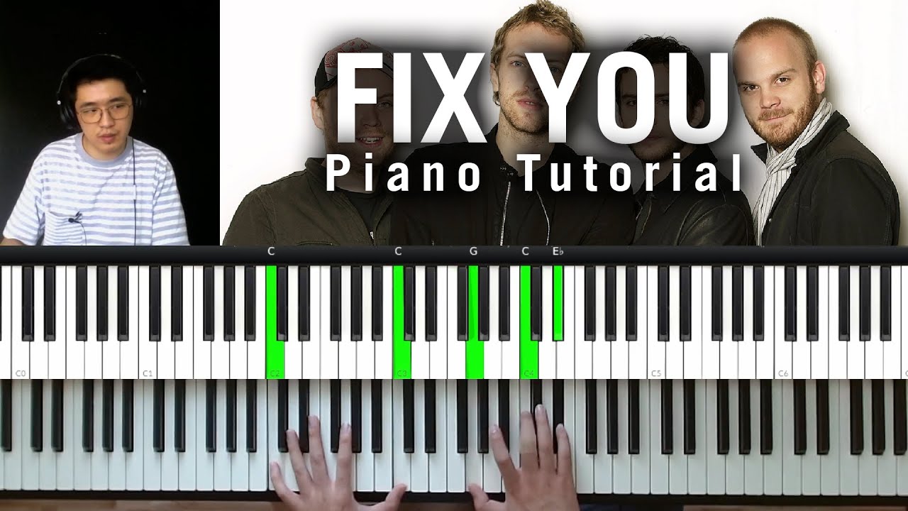 Coldplay - Fix You (Piano Tutorial + Not Angka)