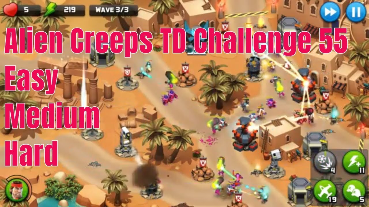 Alien Creeps TD Challenge 55 Without Any Extra Hero