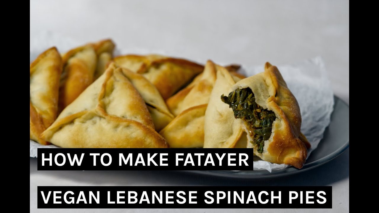 Fatayer Bi Sabanekh (Lebanese Spinach Pies Recipe - Fluffy Vegan Spanokopita)