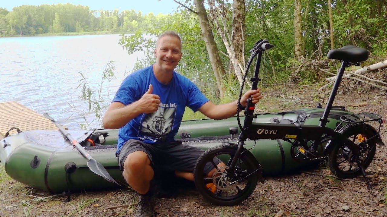 DYU AF1 Pedelec/Packraft See Tour und  im Wald verirrt