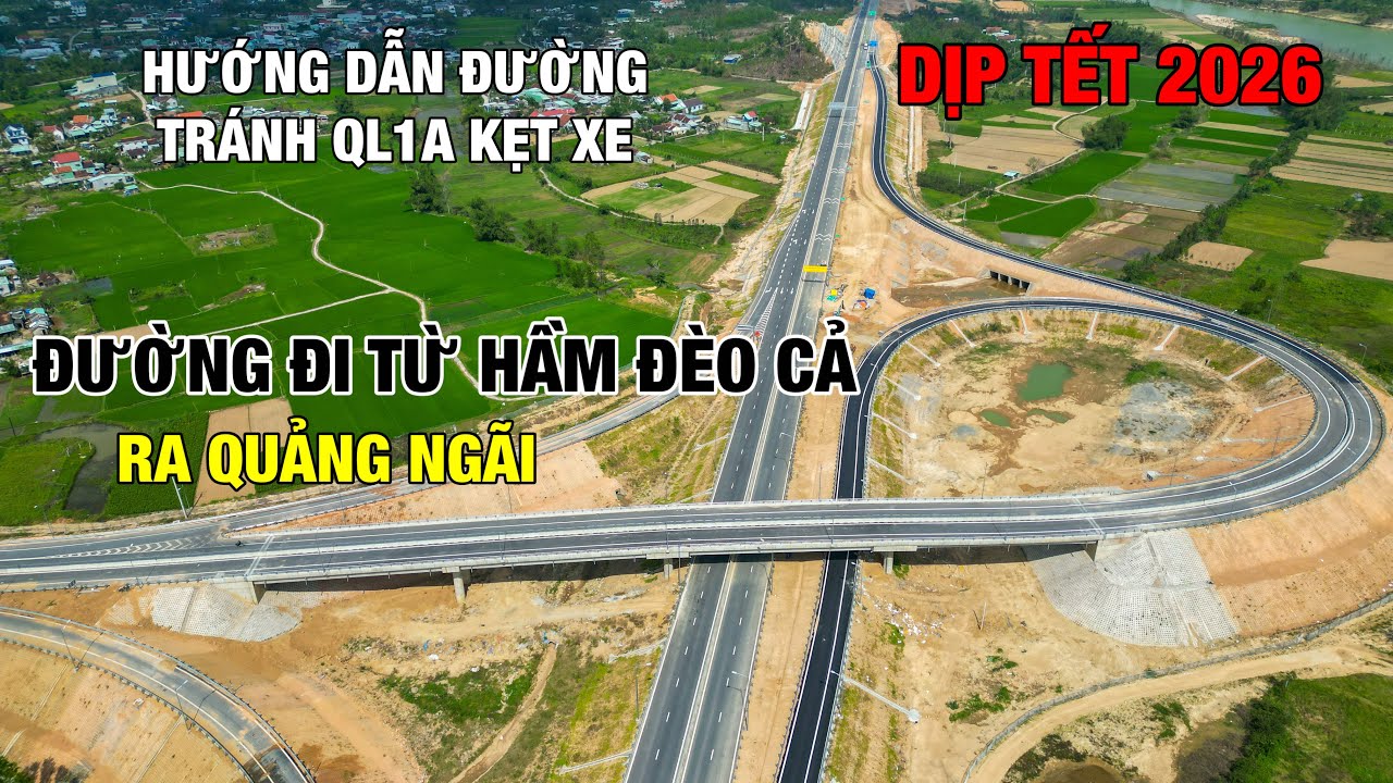 HƯỚNG DẪN ĐƯỜNG ĐI TỪ BẮC HẦM ĐÈO CẢ RA QUẢNG NGÃI (CÓ NHỮNG ĐOẠN TRÁNH QL1A KẸT XE)