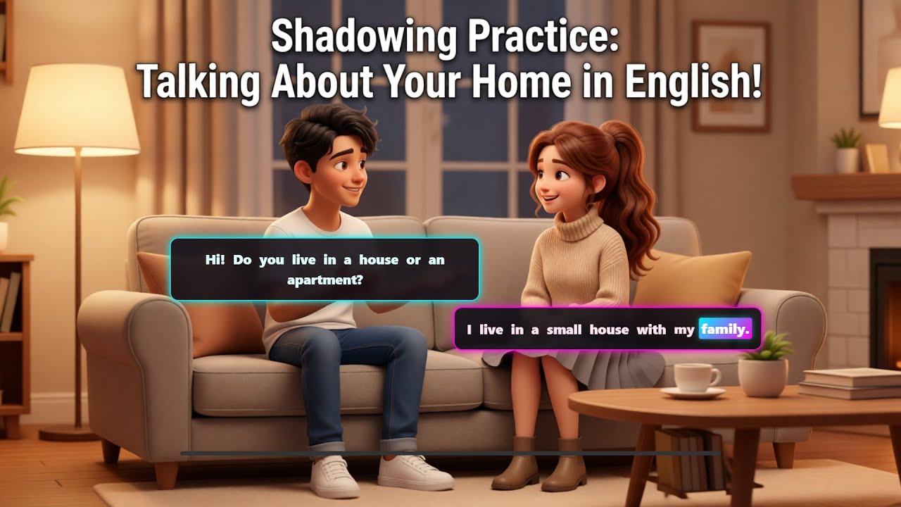 English Shadowing Practice: Speak English About Your Home | Easy English Conversation