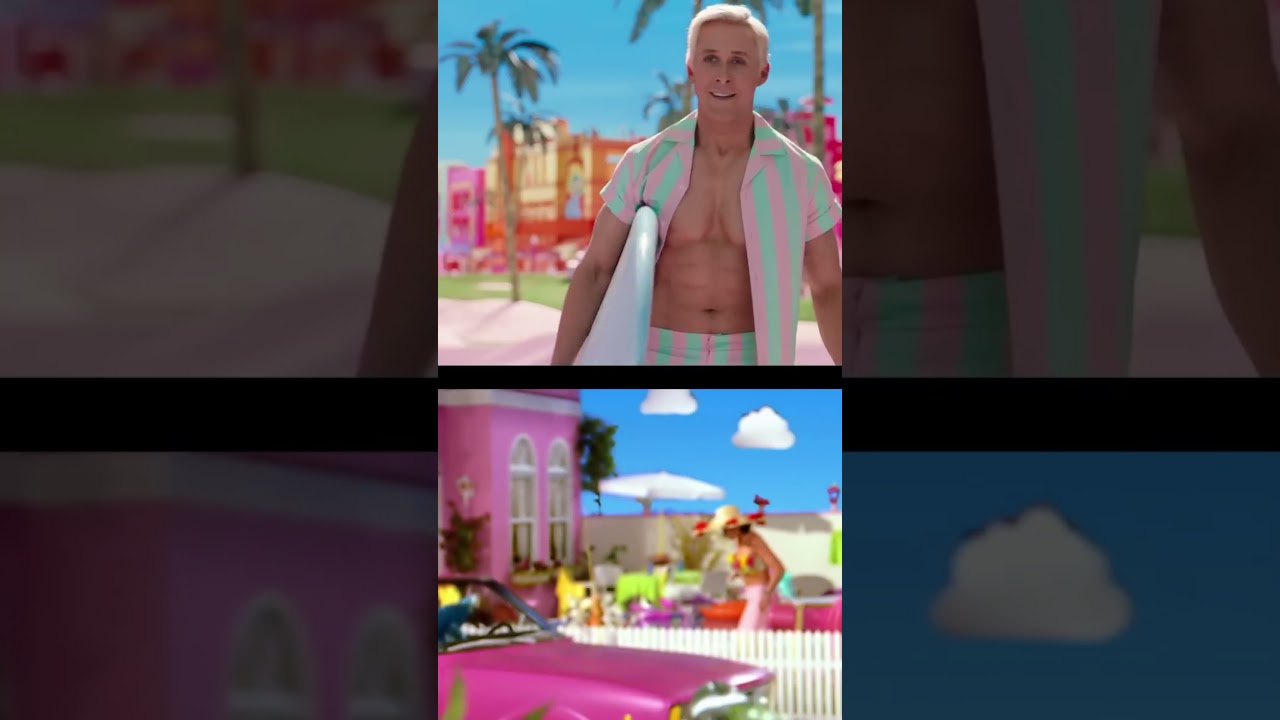 Barbie movie trailer vs. Barbie Girl music video 🎀 #barbiegirl #ytshorts #aqua #barbie