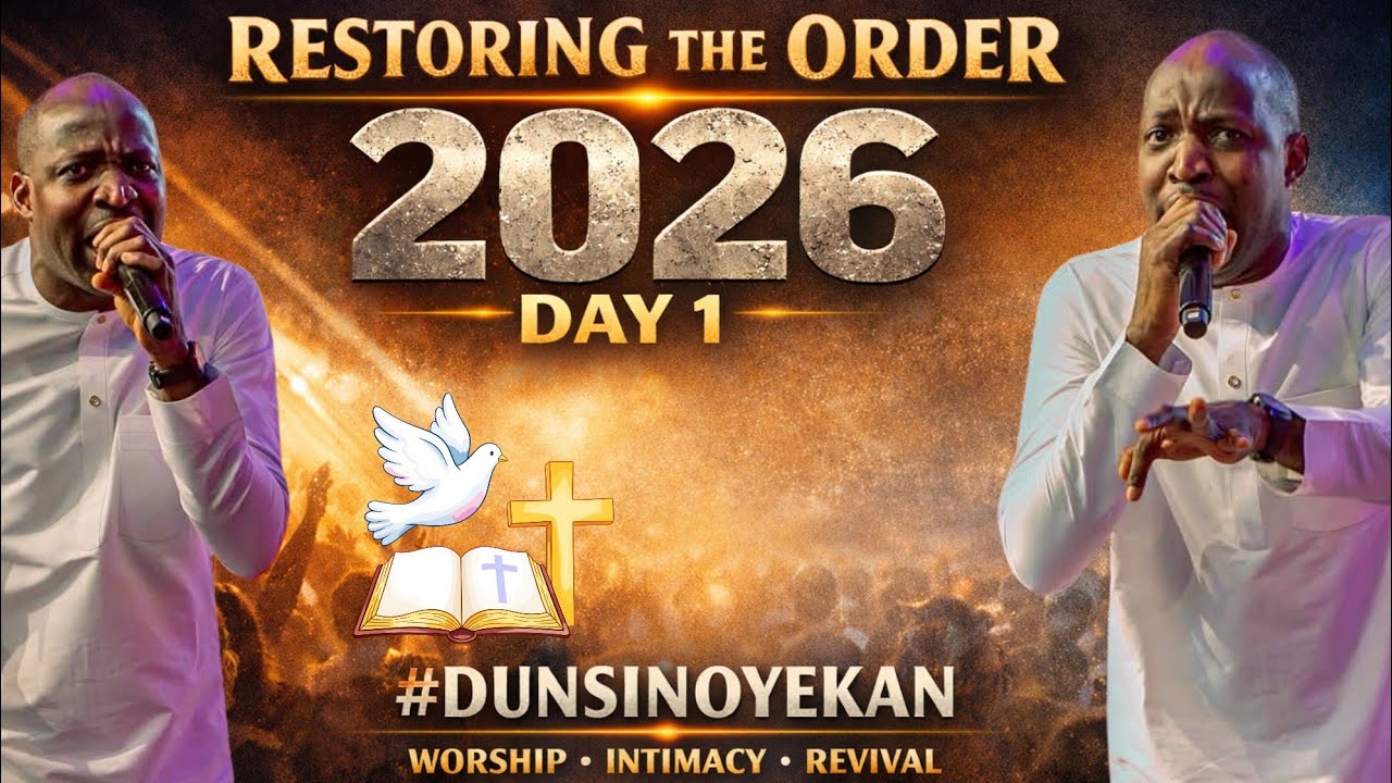 MIN. DUNSIN OYEKAN HEARTFELT WORSHIP MOMENT AT RESTORING THE ORDER 2026 DAY 1 || 16TH JANUARY 2025