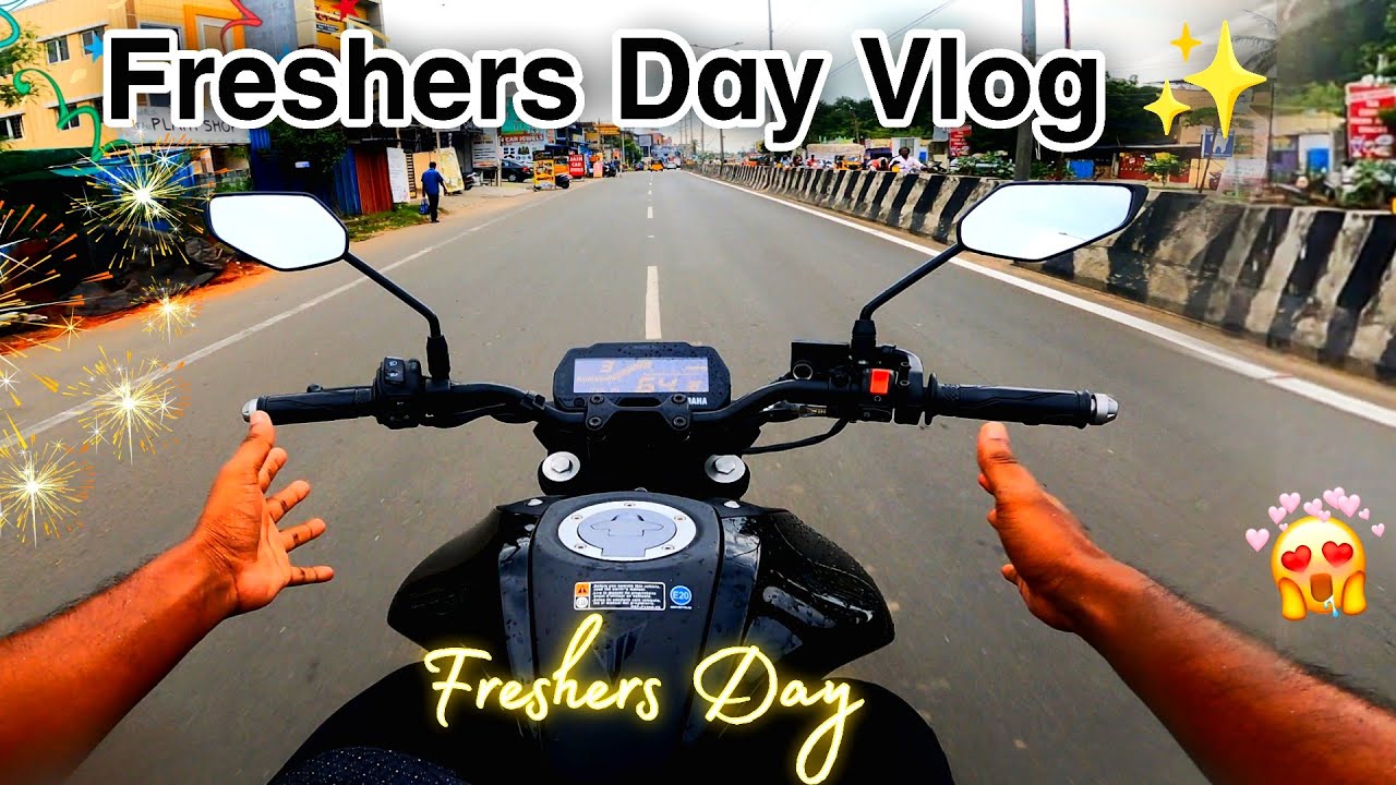 Freshers Day Vlog ❤️|| HINDU COLLEGE Chennai ✨.. #motovlog #mt15 #freshers #college #ctf #trending