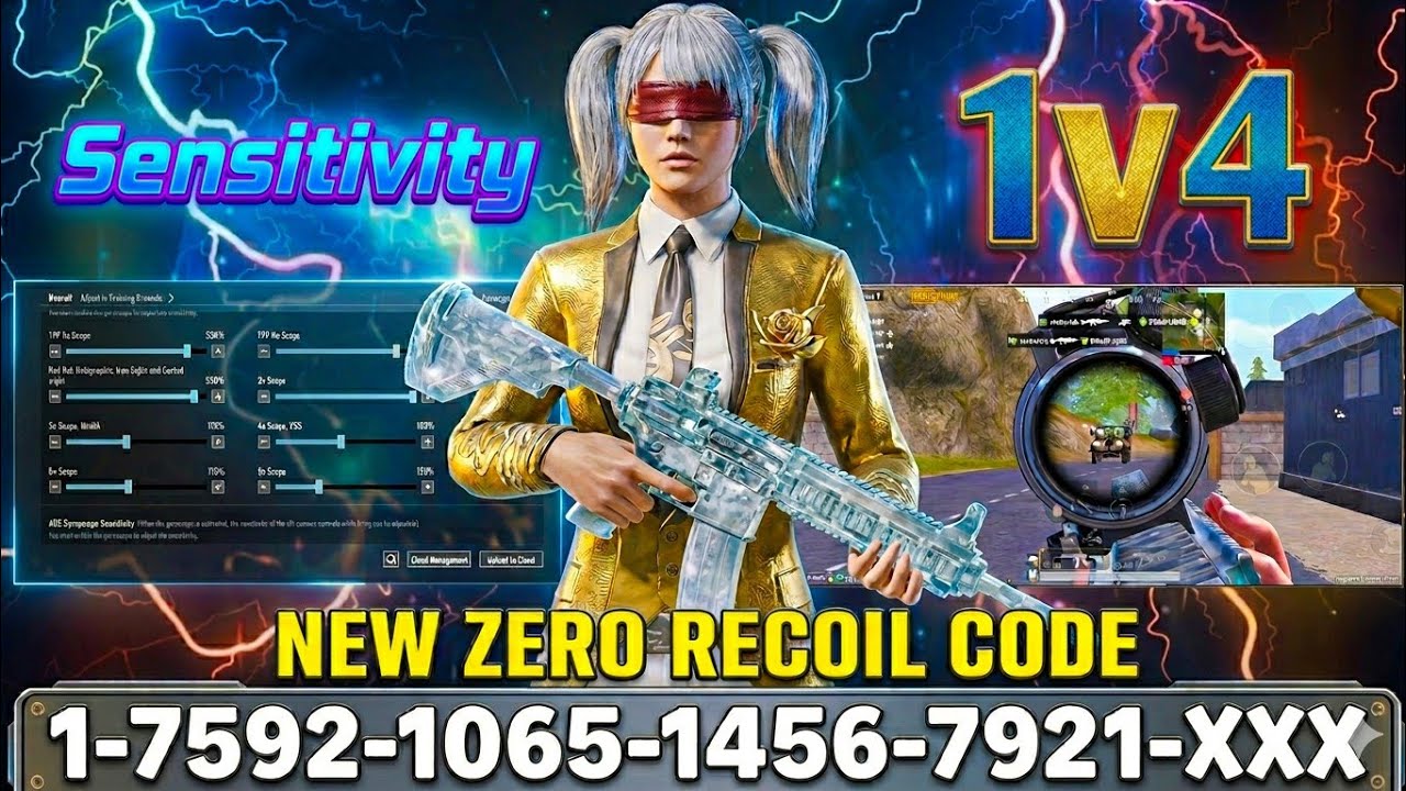 BGMI/PUBG New Update 4.2 Sensitivity Settings: Zero Recoil Sensitivity Code 2026 (120 FPS) 🔥