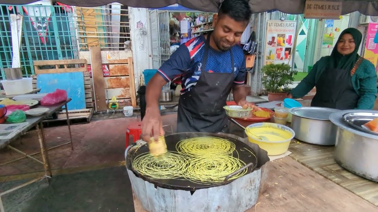 Making Street Food Sweets in Penang Malaysia