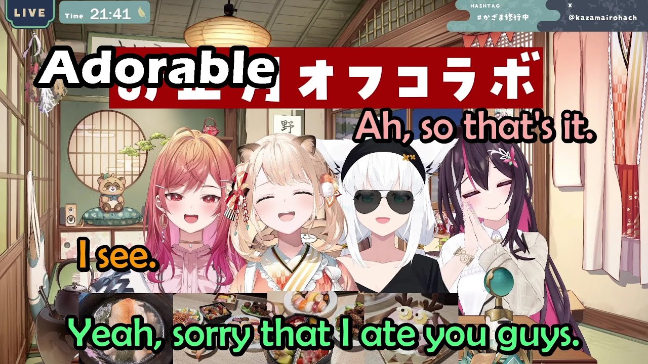 Iroha, Ririka, Fubuki and AZKi Have Fun Talking About What Sushi They Like After holoSushi
