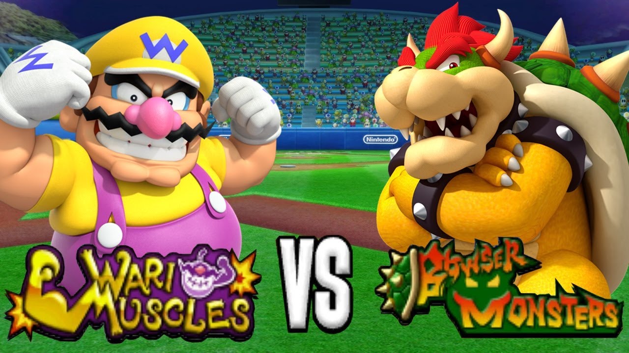Mario Super Sluggers - Team Wario Vs. Team Bowser