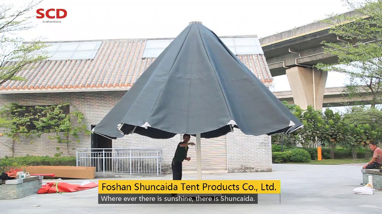 Outdoor Garden Newest Style Starlight LED Parasol big umbrella