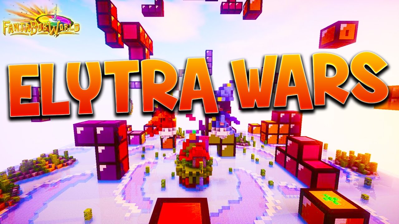 ELYTRA WARS - Maps TETRIS et MARIO !! FantaBobWorld Serveur Mini Jeux Minecraft France