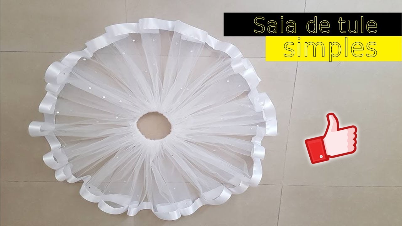 Como fazer Saia de tule - tutu super fácil