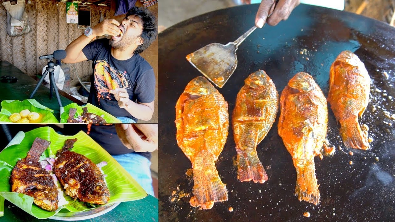 ஆத்து ஜிலேபி தோசைக்கல்லு மீன் வருவல் - முட்டை பனியாரம் - Yummy Fish Fry Street Food- Erode