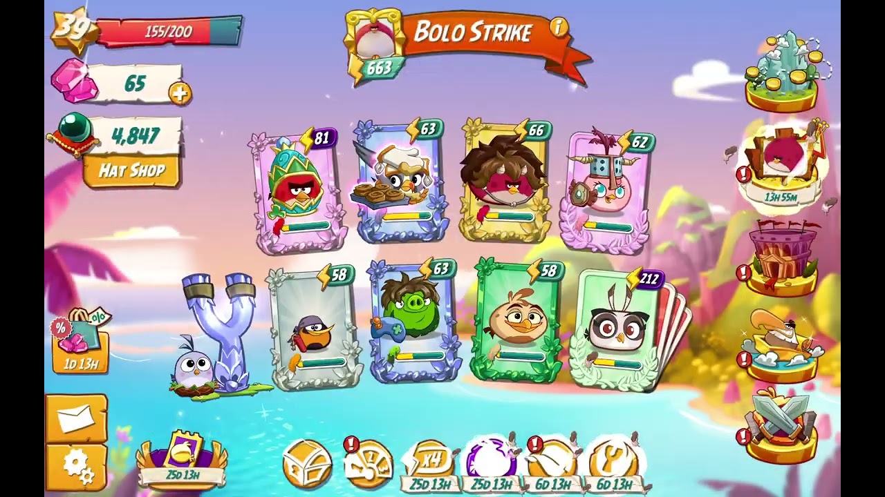 Angry Birds 2 Earth Elements Hat Set Tower Of Fortune Day 2