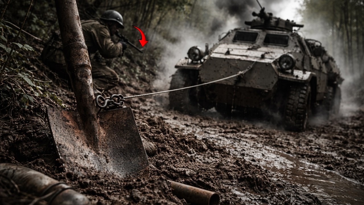 “They Banned DIY Traps—So One Soldier Rigged a Rusted Shovel Tripwire… and the Armoured Recon Car St