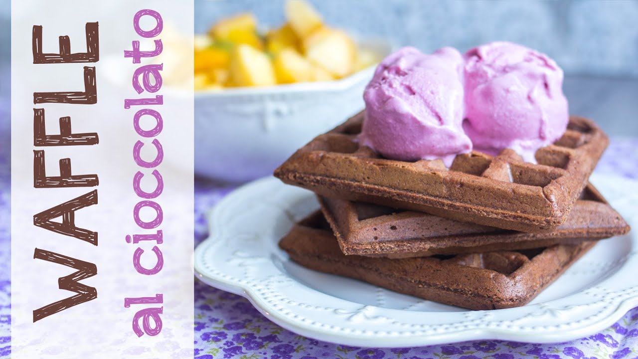 Waffle al cioccolato | Ricetta vegan