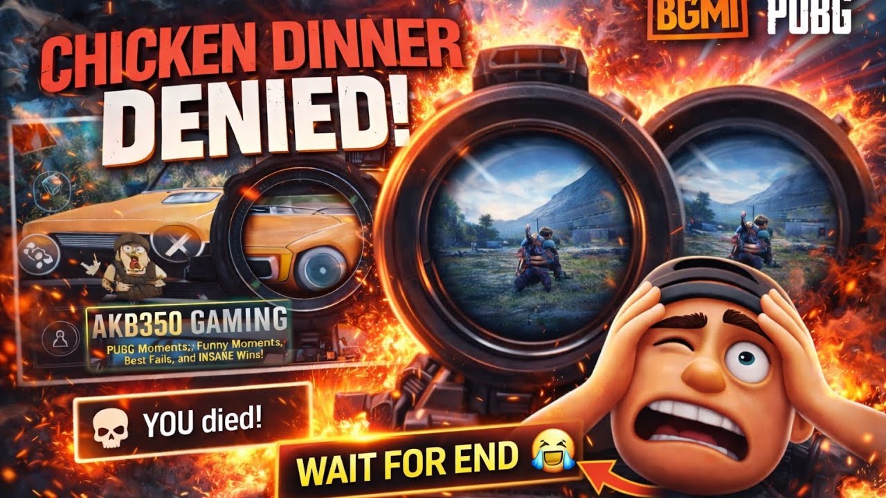 Chicken Dinner DENIED at 1HP 😭 | Wait for End… 💀 BGMI
