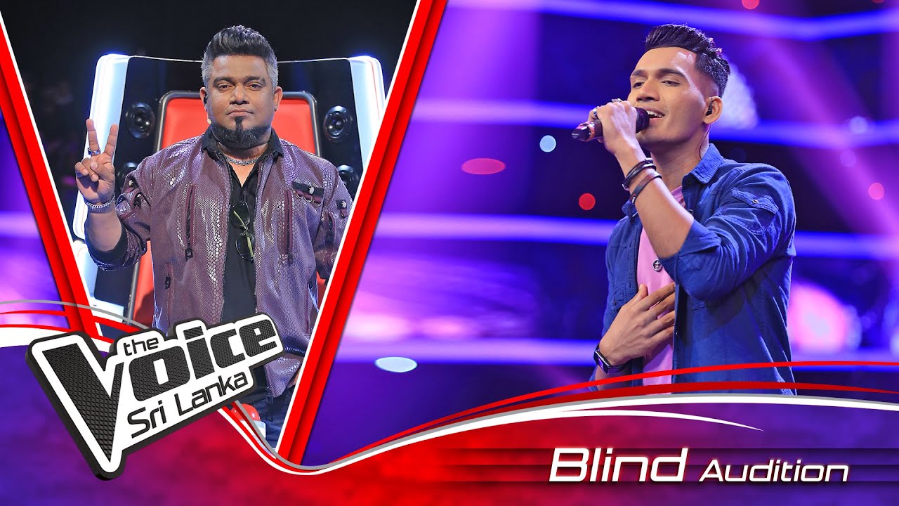 Praveen Anjana | Sanda Renu Galana (සඳ රේණු ගලන)  | Blind Auditions | The Voice Sri Lanka
