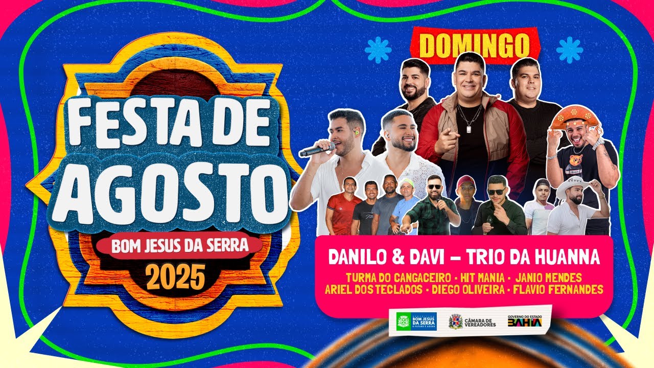 LIVE - FESTA DE AGOSTO BOM JESUS DA SERRA 2025 - DOMINGO- STV