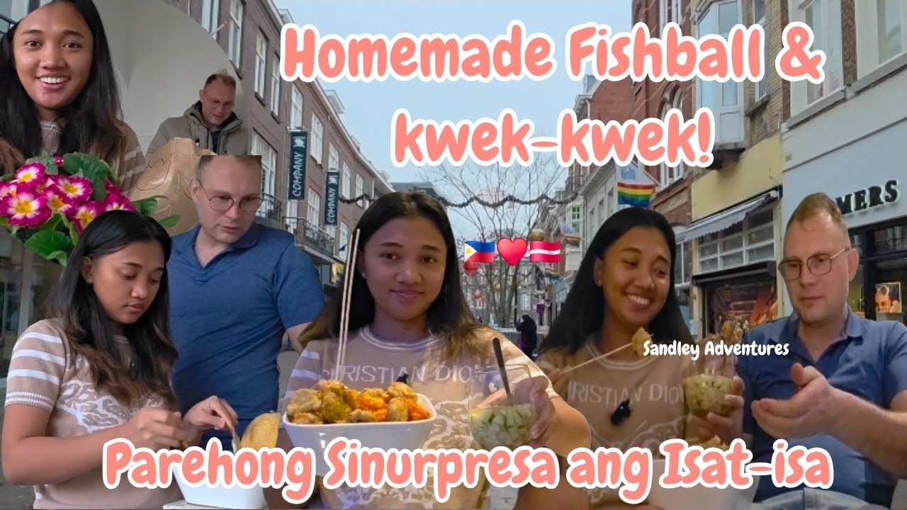 Pinoy Street Foods|Homemade Fishball & kwek-kwek|Parehong sinurpresa ang isat-isa|Pinaylatviancouple