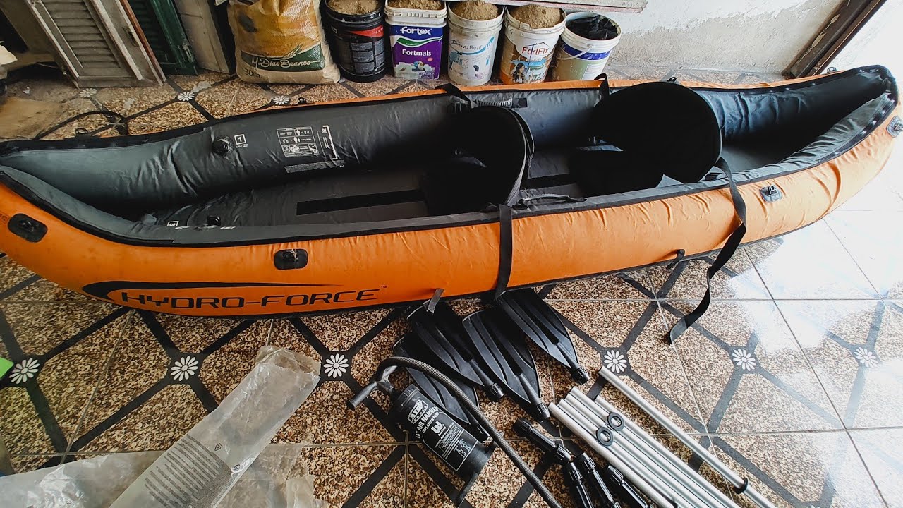 Caiaque Inflável  Hydro Force para duas pessoas 3,30 metros X 94cm.