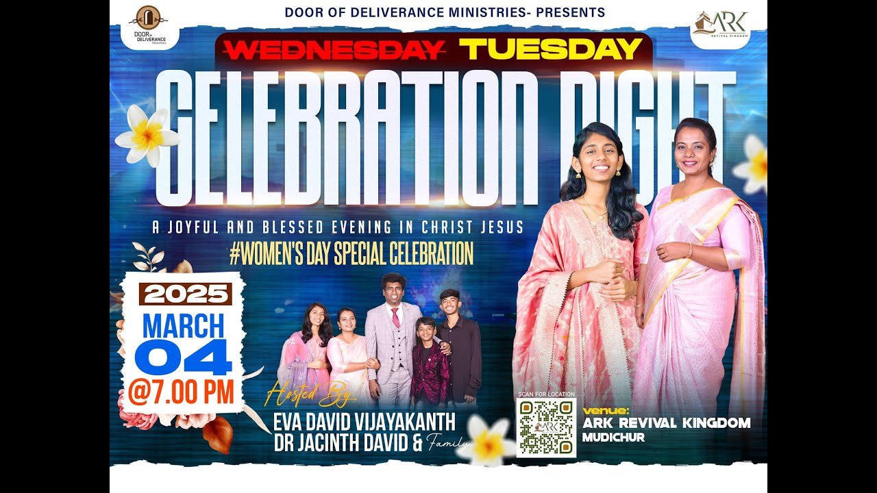 CELEBRATION NIGHT | EVA DAVID VIJAYAKANTH | SIS JACINTH DAVID | SIS. KAREN DAVID | 04 MAR 2025