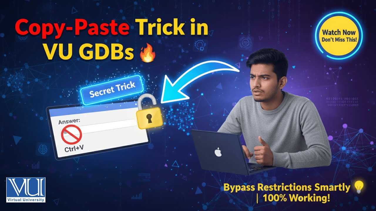 &ldquo;How to Copy-Paste in VU GDBs (Even When Disabled!) 💡&rdquo; | Fall 2025 | Virtual University