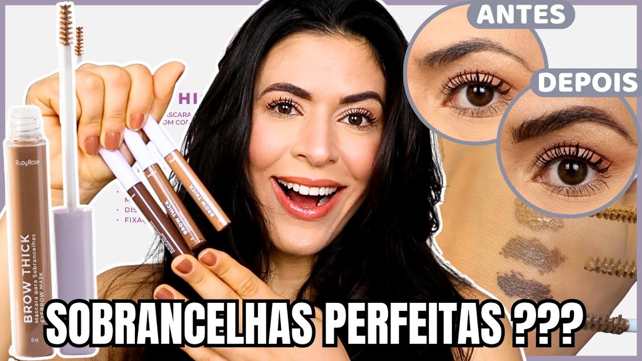 NOVA MÁSCARA PARA SOBRANCELHAS COM COR - Brow Thick Ruby Rose