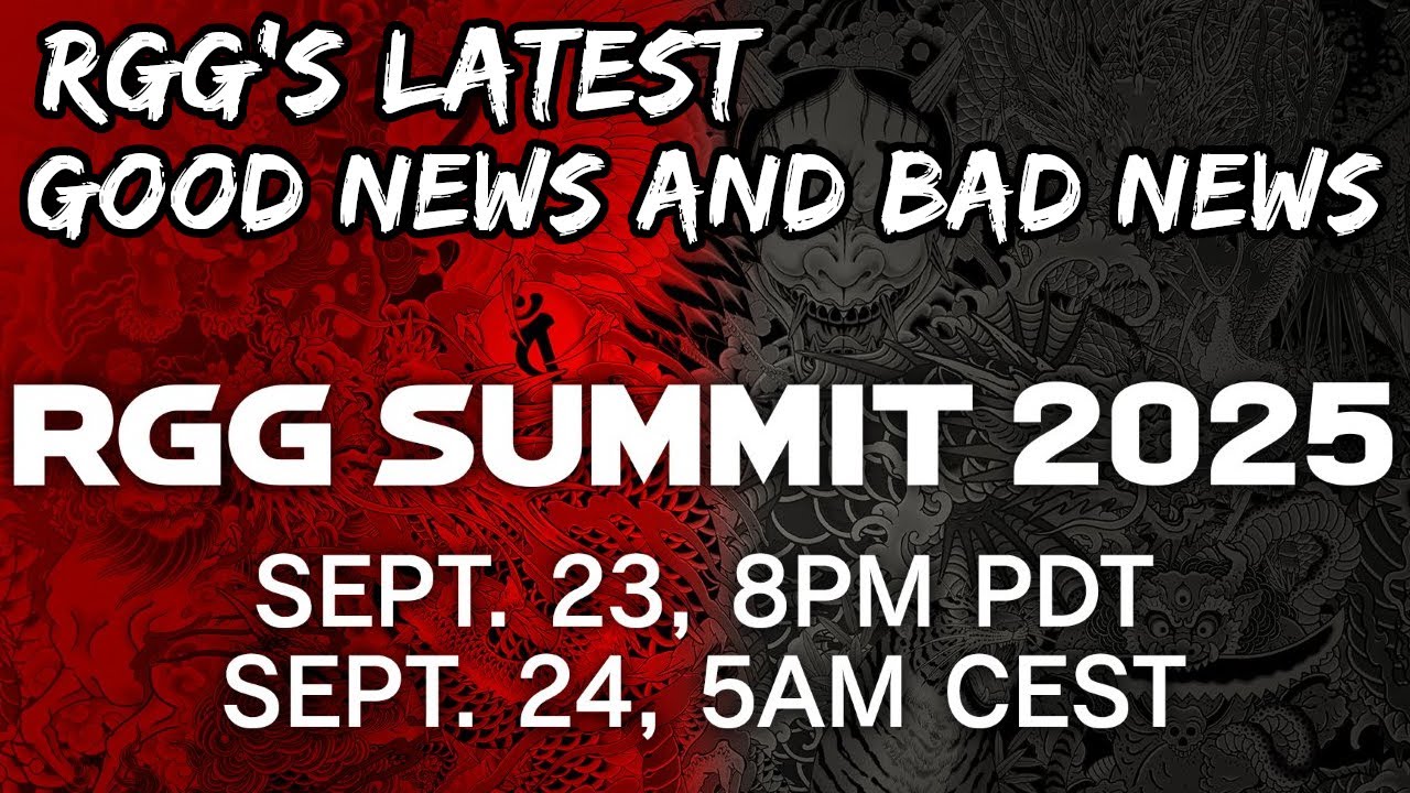 RGG's Latest: September Summit, Kiwami 3 Speculation and the Judgment Status