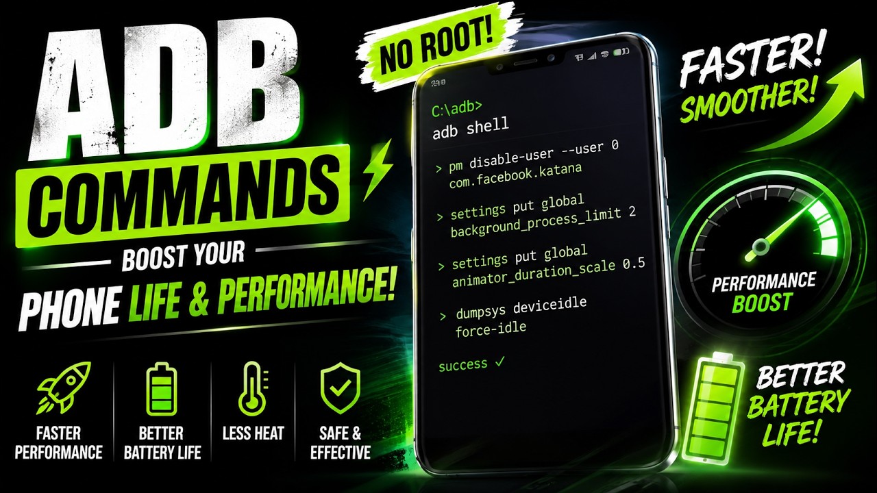 Speed Up Your Android Without Root! | Best ADB Commands 🚀#Android #ADB #ADBCommands #AndroidTips #