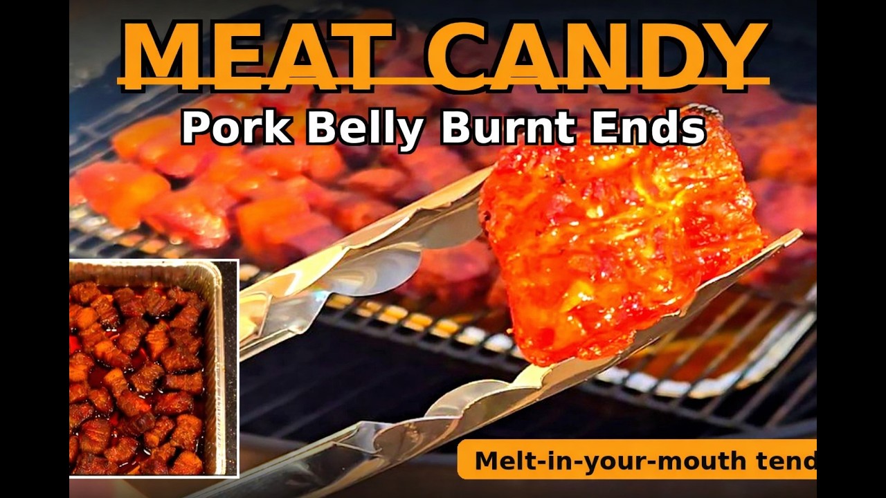 Meat Candy Ultimate Pork Belly Burnt Ends on the Recteq Bullseye #porkbellyburntends #recteq #bbq