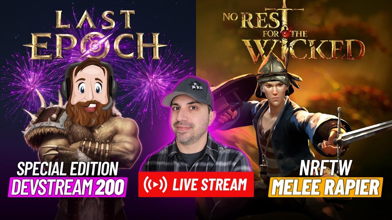 Min-Maxing Rapier & Last Epoch Dev Stream Watch Party! Season 4 Teasers!?