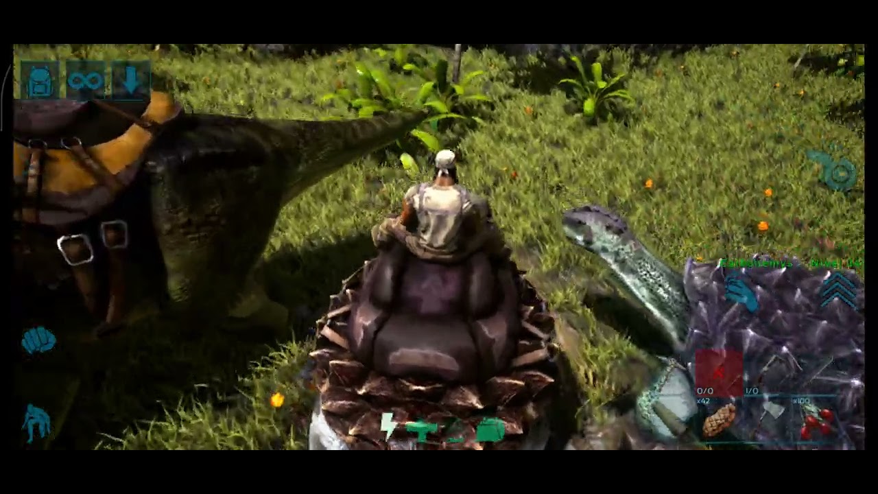 Dia 2# no Ark ultimalte edition mobile, Domando novos Dinos para coleção.