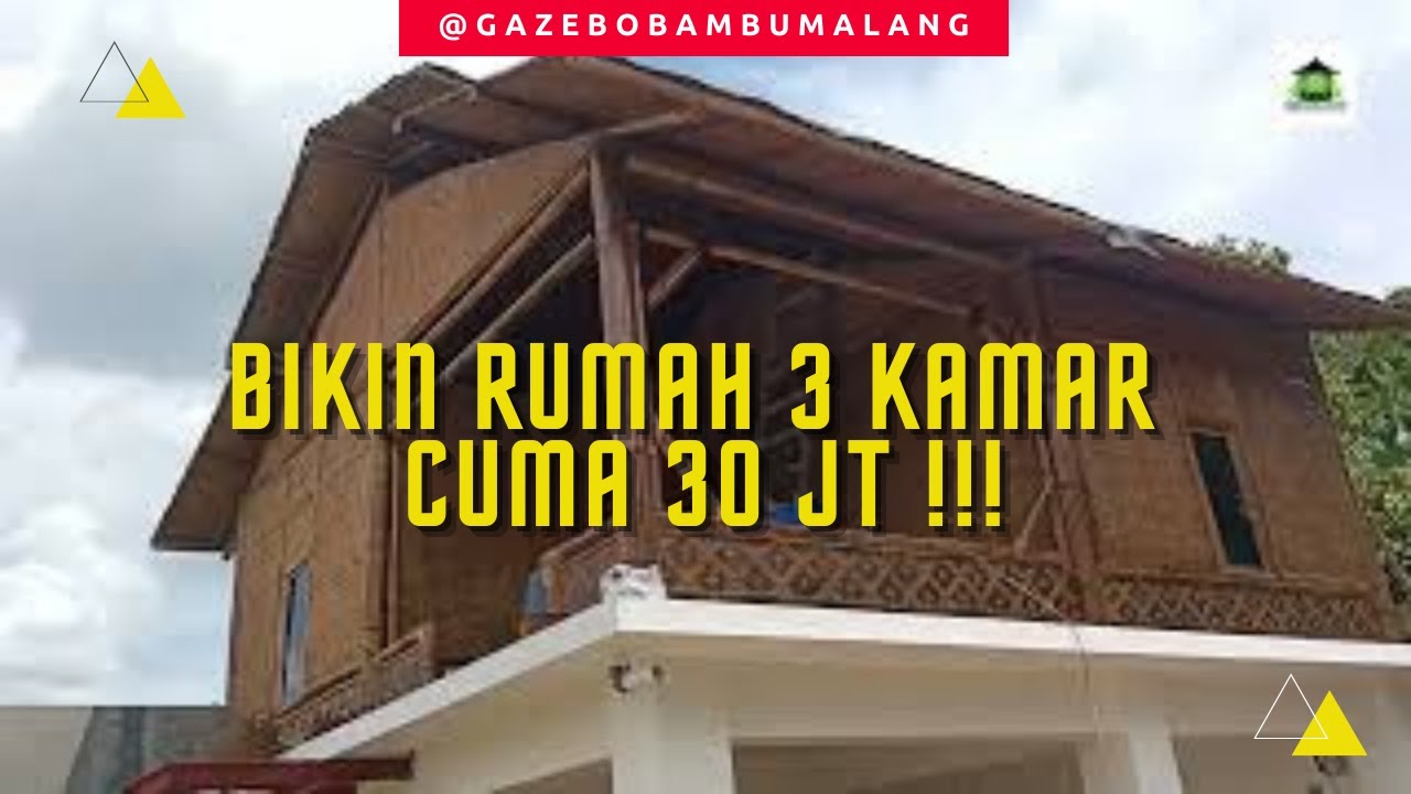 Intip Dan Review Proses Finishing Rumah Bambu Luas dan Unik Harga 30JT