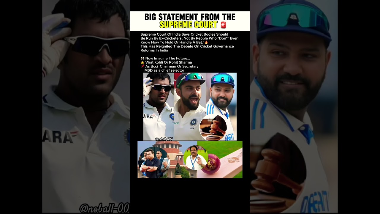 Supreme Court&rsquo;s BIG Statement on Cricket Governance Shocks Fans #shortfeed