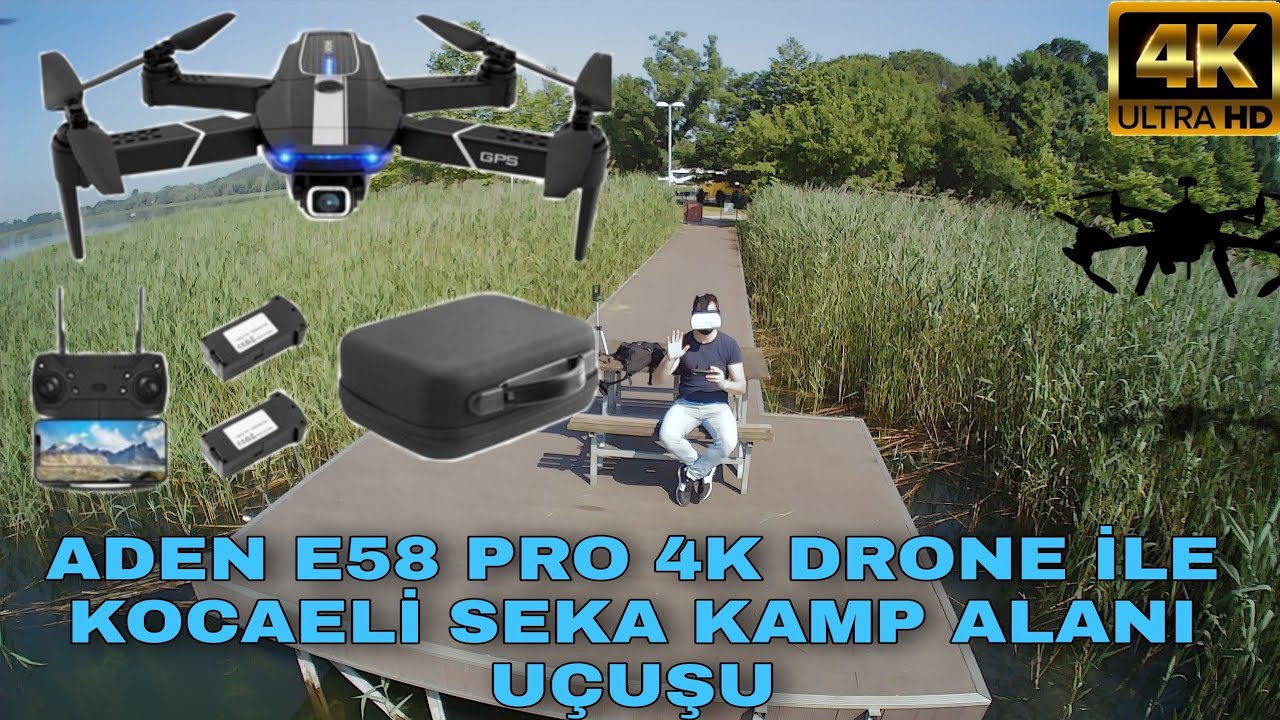 Aden E58 Pro 4k Fly More Combo Drone | Aden e58 pro 4k uçurma fpv drone | Kocaeli Seka Kamp alanı