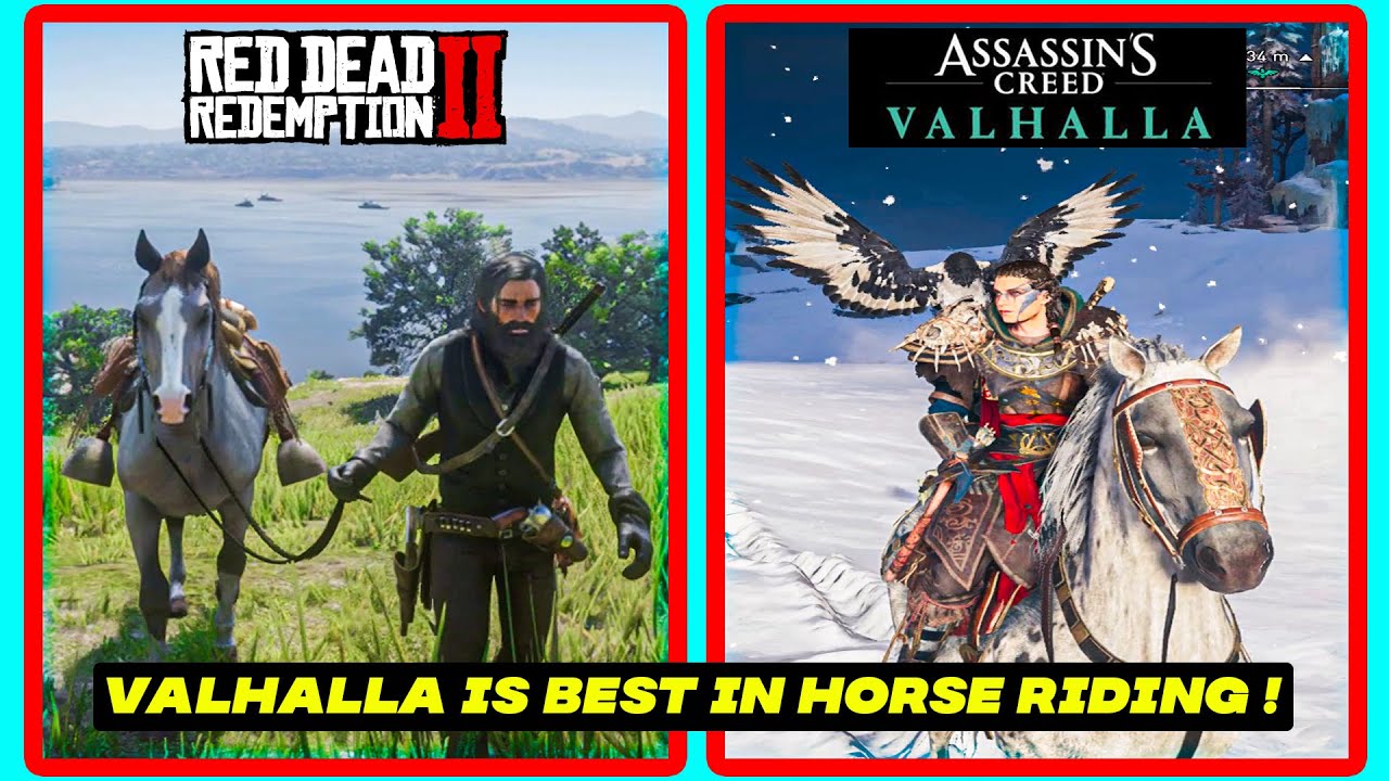 Assassin's Creed Valhalla VS Red Dead Redemption 2 - Which Game Has Best Horse Riding!