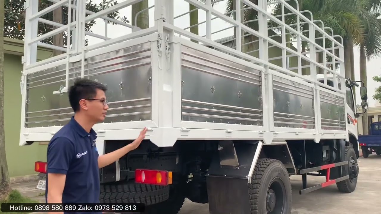 Xe tải thùng Trường Giang 6,8 tấn 2 cầu dầu thùng 5m5 siêu mạnh - Đặc chủng đường khó miền rừng núi