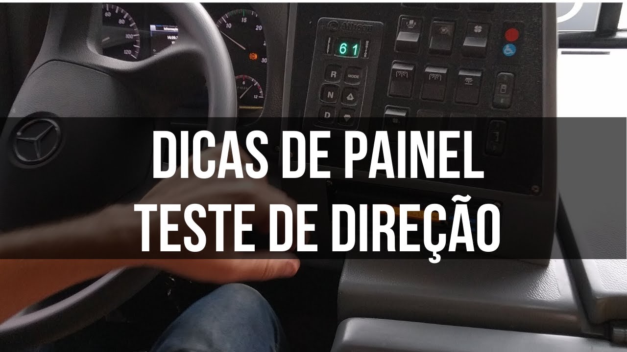Dicas de painel, para teste prático em ônibus.