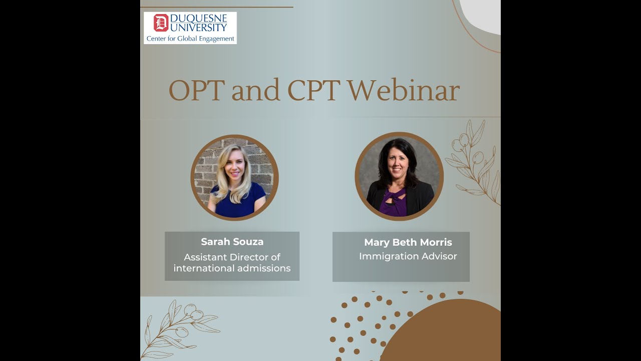 All about CPT and OPT #Spring23 @duquesneuniversity