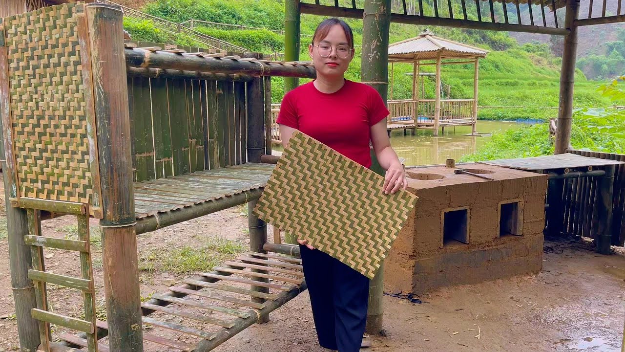 How To Make Clay Kitchen And Bamboo Kitchen Table, Bamboo Kitchen Cabinet