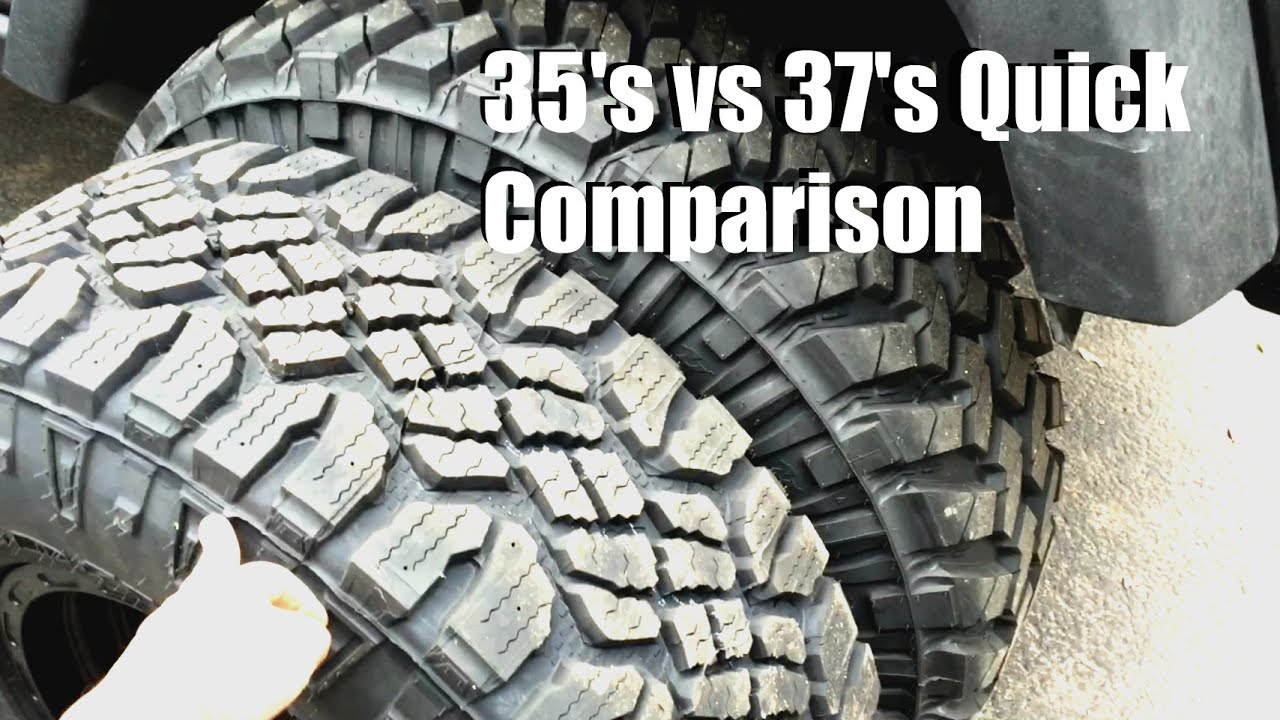 35s vs 37s Comparison Jeep Wrangler