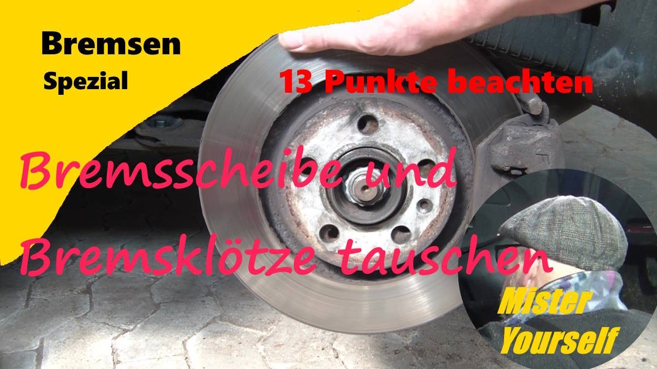Bremsscheibe und Bremsbeläge wechseln. Beachte diese Punkte!