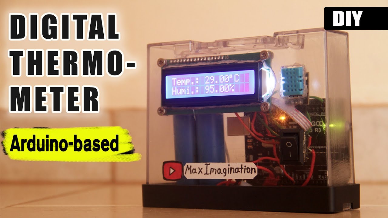 DIY Digital Thermometer | Temperature & Humidity Display | Step-by-step Arduino Project