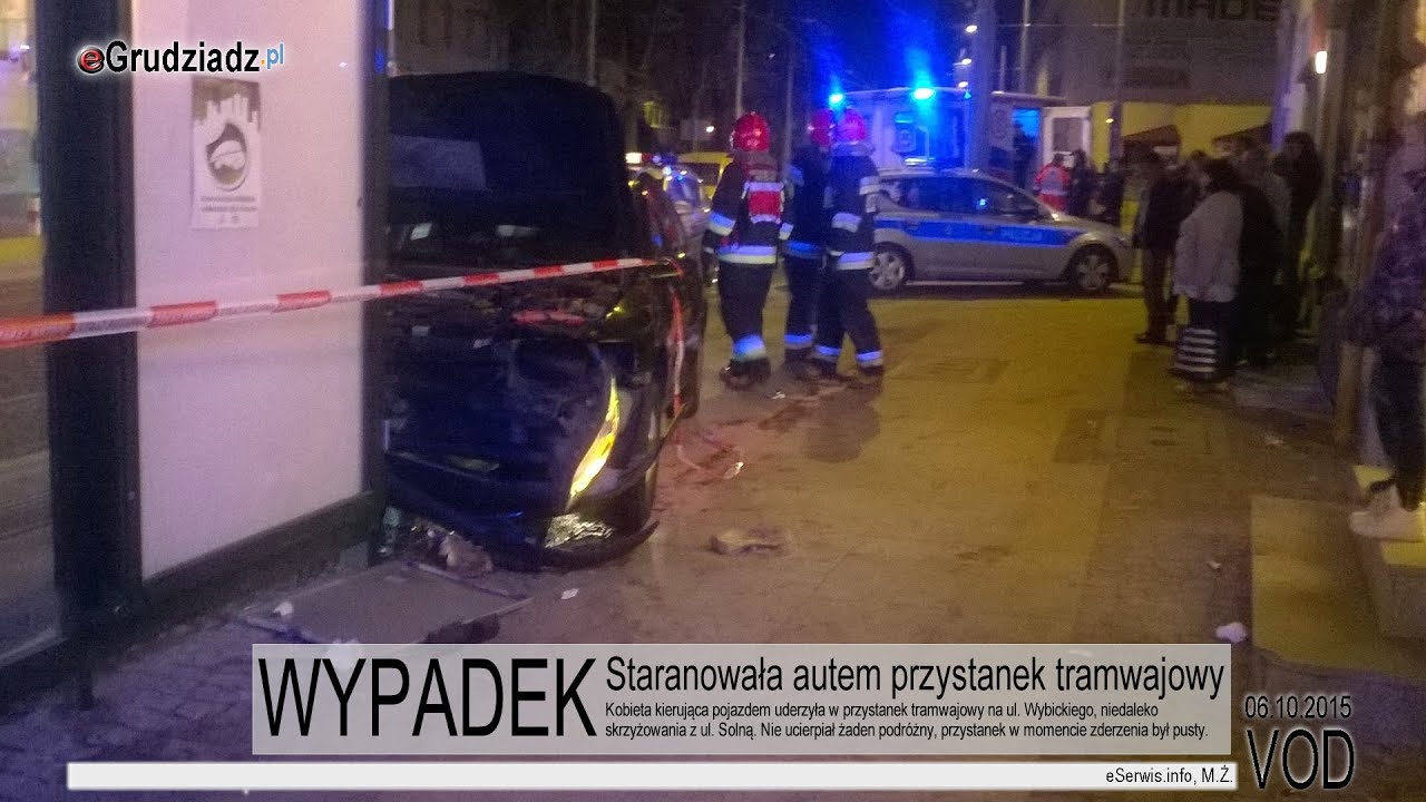 Kobieta staranowała autem przystanek tramwajowy