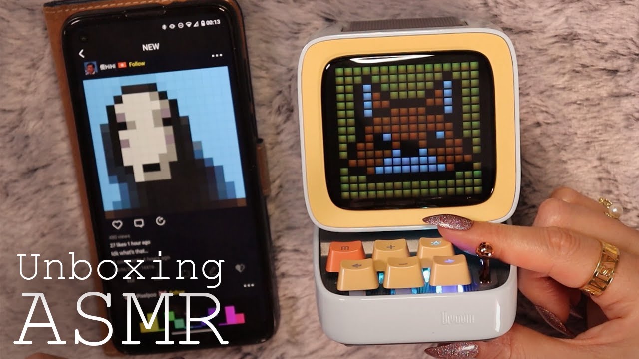 ASMR Ditoo Pixel Art Seaker Unboxing (🎧 soft spoken, )