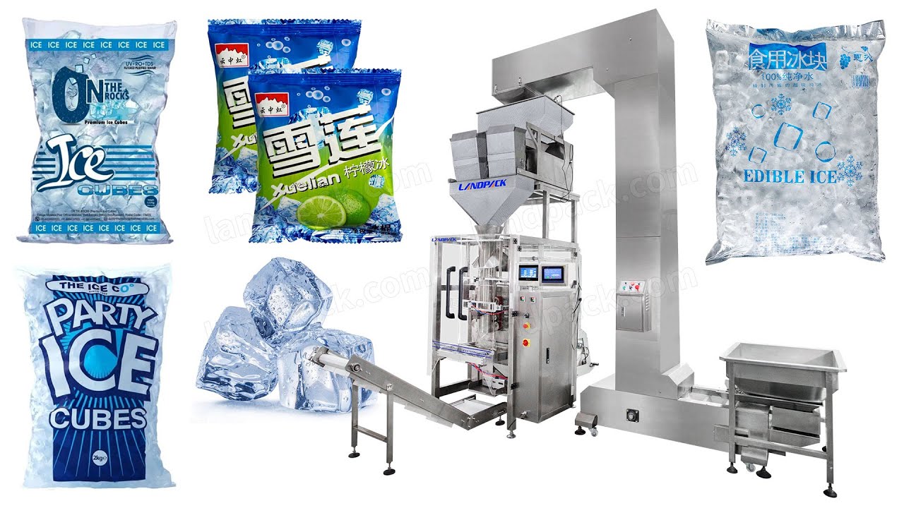 Automatic Granule Ice Cube Pouch Weighing And Packing Machine