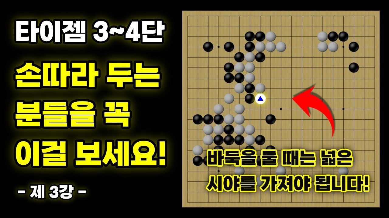 손따라 두는 분들은 꼭! 이걸보세요! ㅣ기력 맞춤 실전 강좌 - 3강 [타이젬 3~4단 필수시청!]