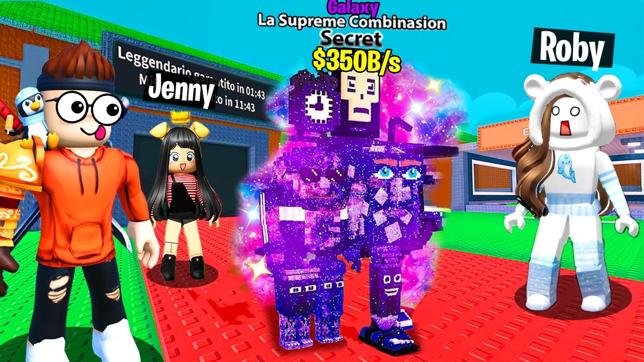 Rubiamo TUTTI I NUOVI BRAINROT GALAXY con ROBY e JENNY su ROBLOX STEAL A BRAINROT!!