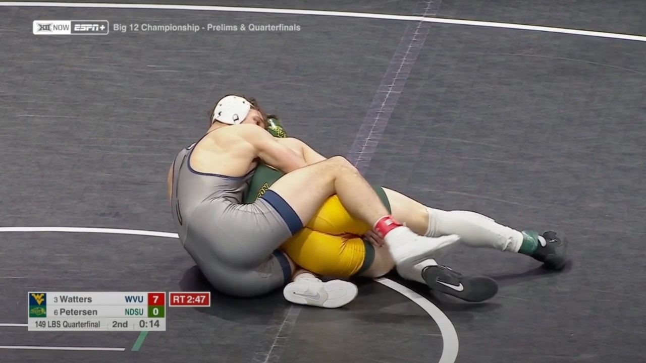 149lbs Ty Watters (West Virginia) vs Max Petersen (North Dakota State)